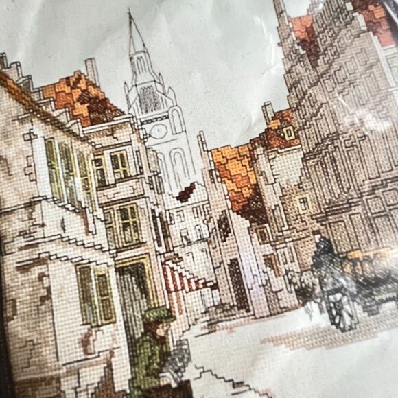 Lanarte #33445 Vervlogen Tijden DUTCH TOWN Cross Stitch Kit NEW RARE - Picture 2 of 4